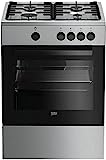 BEKO - FSG62000DX - cucina acciaio inox - 4 fornelli gas - Forno gas - 60 x 60