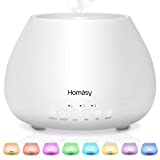 Homasy 500ml Diffusore di Oli Essenziali, 23dB diffusore di aromi con Modalità Sleep, Diffusore Oli...