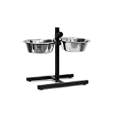 Relaxdays 10019116_399 Ciotole Rialzate per Cani in Acciaio Inox HxLxP: 42 x 53 x 26 cm con...