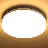 LE 15W Plafoniera LED da Soffitto Impermeabile IP54, Plafoniera da Bagno Bianco Caldo 3000K, Lampada...