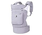 Marsupio neonati ergonomico mod. 2022, porta - bebè 3 posizioni con cappuccio...