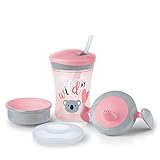 NUK Set per imparare a bere con Trainer Cup (6+ M), Magic Cup 360° biberon (8+ M) e Action Cup...