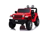 TOYSCAR electronic way to drive Auto Macchina Elettrica Jeep Wrangler Rubicon 12V per Bambini Porte...