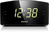 Philips AJ3400 Radio Sveglia con Grande Display, Digital UKW, Sleep Timer, Nero