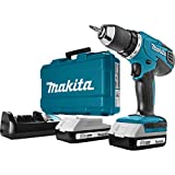 Makita HP457DWE - Trapano avvitatore a percussione, a batteria Li-ion, 1.5 Ah, 18V