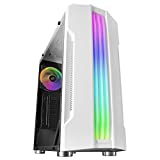 Mars Gaming MCK, ATX PC Case, LED a tripla striscia, Ventola Posteriore 12cm, Bianco