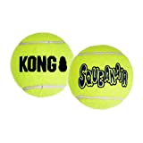KONG - Squeakair Balls - Palline da tennis con squeak, delicate sui denti - Taglia M (conf. da 6)