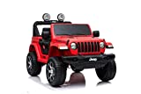 Babycar Jeep ® Wrangler Rubicon 2 Posti 12 Volt con Sedile in Pelle Macchina Elettrica Jeep per...