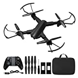 Powerextra Drone con Telecamera Due Batterie per Principianti - XS819 Drone con WiFi FPV HD 720P App...