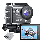 Jadfezy WiFi Action Cam 1080P, Sports Cam da 12 MP e Grandangolare, Fotocamera Subacquea da 30M...