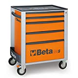 Beta C24S/5-O - Carrello Portautensili con ruote da 125mm (una con freno), 5 Cassetti con guida...