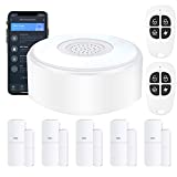 AGSHOME Allarme Casa Senza Fili Antifurto Casa WiFi, Kit Antifurto Con 1 Sirena, 5 Sensori Per Porte...