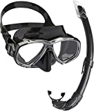 Cressi Mare Combo, Set Maschera Sub Perla e Snorkel Mexico Unisex – Adulto, Nero, Unica
