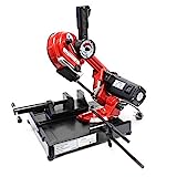 Sega a nastro portabile per metalli 1500W velocità taglio 20-70m/min profondità taglio di 105mm