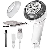 Duronic Rasoio per tessuti FS16USB DeBobbler portatile per rimuovere pelucchi, ricaricabile, per...