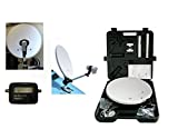 Megasat Kit Parabola Portatile + MISURATORE di Campo SAT Finder,Camper Caravan