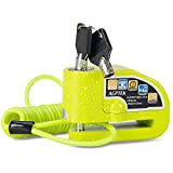 AGPTEK Lucchetto Antifurto Moto con 1,5 m Reminder Cavetto,Bloccadisco Moto Portatile da 7 mm con...