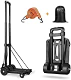 Carrello a mano pieghevole, 70 Kg/155 lbs Carrello portautensili solido a 4 ruote per impieghi...