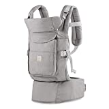 GAGAKU Marsupio Ergonomico con Cappuccio Rimovibile Grande Cotone Porta Bebè 3 Posizioni di...