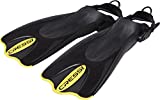 Cressi Palau Saf Pinne Corte Regolabili per Nuoto e Snorkeling, Unisex, Nero/Giallo, M/L (41/44)