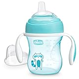 Chicco Transition Cup Bicchiere Antigoccia per Bambini 200ml, 1 Tazza Biberon 4+ Mesi per Imparare a...