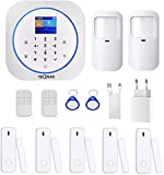 Sistema di Allarme Domestico Senza Fili, TecPeak Kit di Allarme WiFi/GSM con Sicurezza Sirena...
