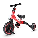 besrey Tricicli 5 in 1 Triciclo per Bambini / Triciclo Senza Pedali/ Bicicletta Senza Pedali ,Rosso,...