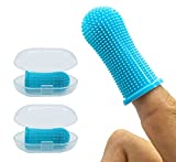 Spazzolino da denti in silicone per cani e gatti 360° (confezione 2 unità) con design ergonomico...