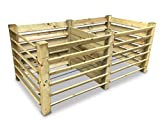 GartenDepot24 - Compostiera doppia in legno, 188 x 100 x 80 cm, ca. 1300 l