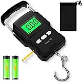 Bilancia da pesca Sansoak 165lb / 75kg Schermo LCD retroilluminato Bilancia elettronica portatile...