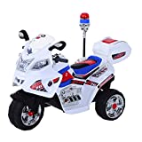 homcom Moto Elettrica per Bambini Motorino Giocattolo 3 Ruote con Musica, Luci 112 × 51 × 72.5cm