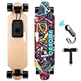 Caroma Skateboard Elettrico con Telecomando, Doppio Motore da 700 W, velocità Max 20 MPH, Longboard...
