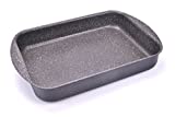 Moneta Etnea Lasagnera, Alluminio Antiaderente Effetto Pietra, Nero, 31 x 23 cm, 31x23 cm