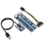 VBESTLIFE Mini PCI-E a PCI Express16x Adattatore Riser estensore 6 Pin con Cavo di Alimentazione...