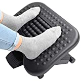 HuaNuo Poggiapiedi Ergonomico con Funzione Massaggio, Angolo Regolabile e 3 Diverse Posizioni di...