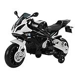 homcom Moto Elettrica BMW per Bambini velocità 2.5-5Km/h con Rotelle e Luci 110 × 47 × 69cm...