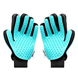Guanto Spazzola Per Animali Massaggio Pulizia, Zellar 2 Pezzi Deshedding Massaging Tool Per Cani E...