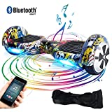 BEBK Hoverboard 6.5' Smart Self Balance Scooter con Bluetooth, Overboard con LED, 2 * 250W Motore