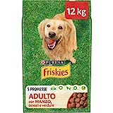 Purina Friskies Crocchette Cane Adulto con Manzo, Cereali e Verdure 12 kg