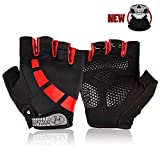 Nesirooh Guanti da MTB Uomo e Donna, Guanti da Ciclismo Mezze Dita Estivi per Moto Bicicletta Bici...