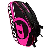 Dunlop - Borsa porta racchetta mod. Tour Intro, colore: nero / rosa fluorescente