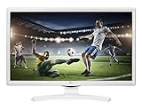 LG 28TK41 Monitor TV 28' LED HD, DVB/T2/S2 0V-WZ, Ottimo per Camera da Letto, Bianco