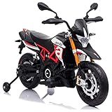 giordanoshop Moto Elettrica per Bambini 12V Aprilia Dorsoduro Rossa