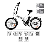 Nilox Doc X1 Bicicletta Elettrica Pieghevole, Motore 36v, Unisex - Adulto, Bianco