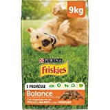Purina Friskies Balance Crocchette Cani con Pollo, Manzo e Verdure 9 kg