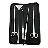 Signstek 5 in 1 in acciaio inox carro armato piante acquatiche pinzette Scissor spatola attrezzo del...