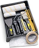 Tradelux® Rullo Per Pittura Professionale Teli Antigoccia Pennelli Set Kit Fai Da Te Verniciare...