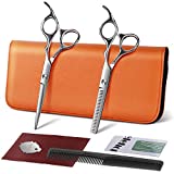 Forbici Parrucchiere Professionali Capelli Barbiere Kit Forbice Per Sfoltire e da Taglio Liscia...