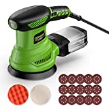 Levigatrice Orbitale 300W, Ginour Levigatrice Legno 13000 Giri/min, 6 Velocità Regolabili, 15Pcs...