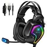 Cuffie Gaming per PS4 PC PS5 Xbox One Stereo Audio Surround 3D Bass Cuffie con Microfono...